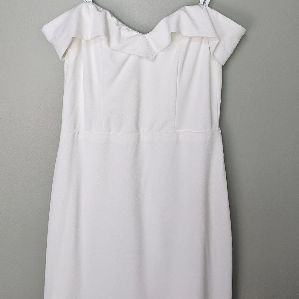 Lulus Arienne White Off-the-Shoulder Mermaid Maxi Dress Wedding Gown